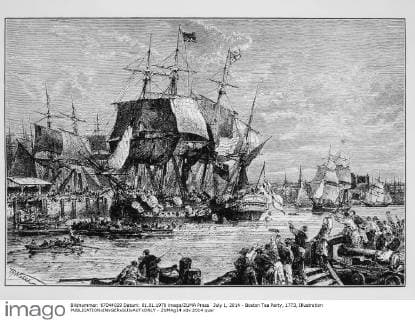 July 1, 2014 - Boston Tea Party, 1773, Illustration  - ZUMAg14