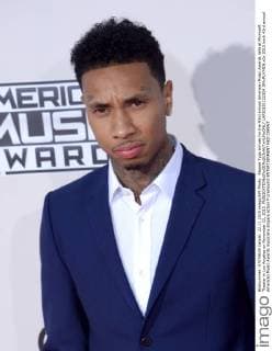 Rapper Tyga arrives for the 43rd annual American Music Awards held at Microsoft Theater in Los Angeles on November 22, 2015.  LAP20151122324 JIMxRUYMEN