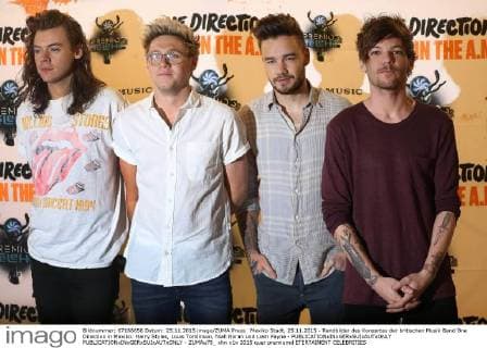 Mexiko Stadt, 25.11.2015 - Randbilder des Konzertes der britischen Musik Band One Direction in Mexiko: Harry Styles, Louis Tomlinson, Niall Horan und Liam Payne -   - ZUMAu78_