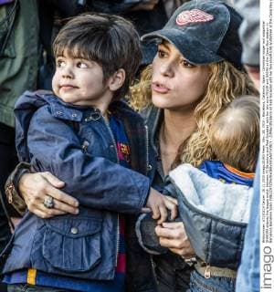 Nov. 28, 2015 - Barcelona, Catalonia, Spain - Colombian singer and songwriter SHAKIRA attends the league match between FC Barcelona and Real Sociedad with her two sons MILAN and SASHA at the Camp Nou stadium in Barcelona Barcelona Spain - ZUMAo105