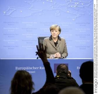 March 21, 2014 - Brussels, Bxl, Belgium - German Federal Chancellor Angela Merkel holds press conference at the end of the European Union summit in Brussels, Belgium on 21.03.2014 Earlier the same day Ukraine s interim Prime Minister Arseniy Yatsenyuk and EU Leaders had signed parts of a highly symbolic deal on closer political ties with the European Union in Brussels, as Russian President Vladimir Putin signed a treaty completing the legal annexation of Crimea. The agreement aims to encourage Ukraine to undertake political and economic reforms, while also supporting parliamentary elections scheduled for 25 May 2014. by Wiktor Dabkowski - ZUMAw80