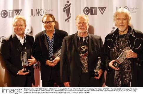 March 30, 2014 - Winnipeg, Manitoba, CANADA - Mar 30, 2014; Winnipeg, Manitoba, CAN; Canadian Music Hall of Fame inductees Bachman-Turner Overdrive meet with media after the 2014 JUNO Awards at the MTS Centre, Winnipeg, Manitoba. Mandatory  - ZUMAf10