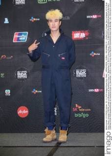 HONG KONG, CHINA - DECEMBER 02: (CHINA OUT) Singer San E attends 2015 Mnet Asian Music Awards (MAMA) press conference at AsiaWorld-Expo on December 2, 2015 in Hong Kong, China.  CFP476633334