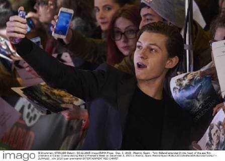 Dec. 3, 2015 - Madrid, Spain - Tom Holland attended In the heart of the sea film premiere at Callao Cinema during Madrid Premiere Week on December 3, 2015 in Madrid, Spain Madrid Spain  - ZUMAg15_