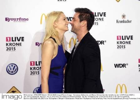 Constanze Behrends und Marco Schreyl bei der Verleihung der 1LIVE Krone 2015 in der Jahrhunderthalle. Bochum, 03.12.2015 Foto:xS.xGabschx xFuturexImage