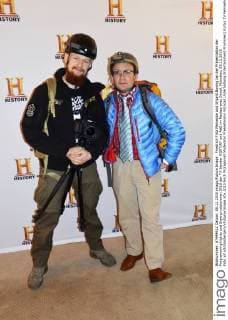Friedrich Fritz Meinecke und Wigald Boning bei der Präsentation der Programmhighlights und Eigenproduktionen 2016 der TV-Sender HISTORY und A&E im Restaurants Gandl. München, 08.12.2015 Foto:xP.xSchönbergerx xFuturexImage