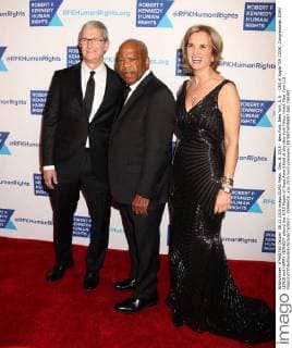 Dec. 8, 2015 - New York, New York, U.S. - CEO of Apple TIM COOK, Congressman JOHN LEWIS and KERRY KENNEDY attend the 2015 Ripple of Hope Award held at the New York Hilton Hotel. New York U.S. - ZUMAk03_