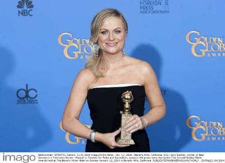 Jan. 12, 2014 - Beverly Hills, California, U.S - Amy Poehler, winner of Best Actress in a Television Series - Musical or Comedy for Parks and Recreation, poses in the press room during the 71st Annual Golden Globe Awards held at The Beverly Hilton Hotel on Sunday January 12, 2014 in Beverly Hills, California.  - ZUMAp12