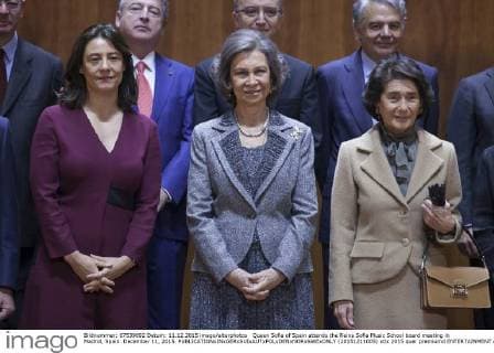 Queen Sofia of Spain attends the Reina Sofia Music School board meeting in Madrid, Spain. December 11, 2015.  (20151211005)