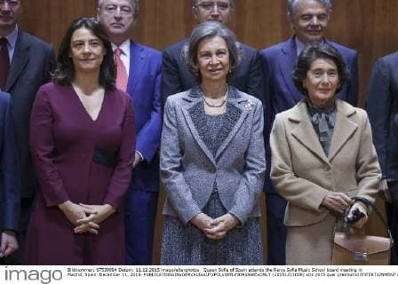 Queen Sofia of Spain attends the Reina Sofia Music School board meeting in Madrid, Spain. December 11, 2015.  (20151211006)