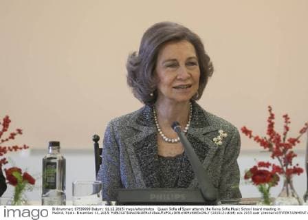 Queen Sofia of Spain attends the Reina Sofia Music School board meeting in Madrid, Spain. December 11, 2015.  (20151211014)