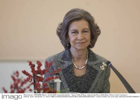 Queen Sofia of Spain attends the Reina Sofia Music School board meeting in Madrid, Spain. December 11, 2015.  (20151211020)