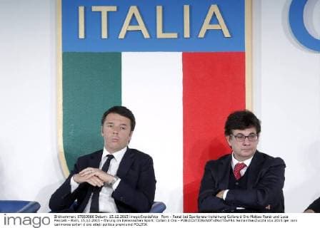 Rom - Renzi bei Sportpreis-Verleihung Collare d Oro Matteo Renzi und Luca Pancalli - Rom, 15.12.2015 - Ehrung im italienischen Sport: Collari d Oro - SamanthaxZucchi