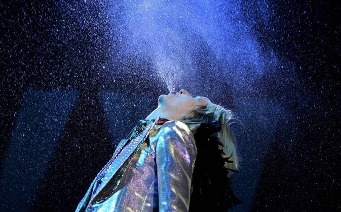 April 12, 2013 - Indio, California, United States - April 12, 2013 Indio_California_USA_Coachella Valley Music and Arts Festival. Karen O of the New York based band the Yeah Yeah Yeahs Karen O gets in the moment on the Coachella Stage _Mandatory Photo - ZUMAs44