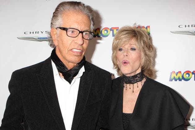 April 14, 2013 - New York, New York, U.S. - RICHARD PERRY and JANE FONDA arriving at the opening night performance of Motown: The Musical at The Lunt Fontanne Theatre in New York City on 04-14-2013. 2013.  - ZUMA ar