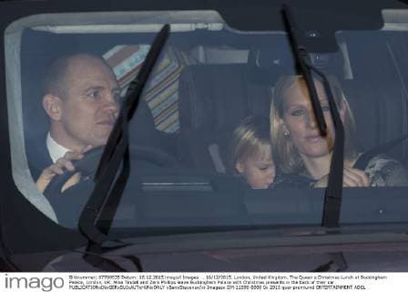 . 16 12 2015. London, United Kingdom. The Queen s Christmas Lunch at Buckingham Palace, London, UK. Mike Tindall and Zara Phillips leave Buckingham Palace with Christmas presents in the back of their car.  xBenxStevensx xi-Imagesx IIM-11590-0009