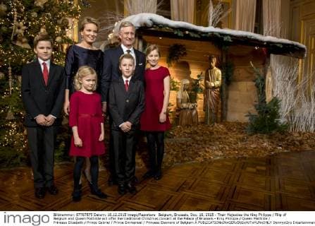 Belgium, Brussels, Dec. 16, 2015 - Their Majesties the King Philippe Filip of Belgium and Queen Mathilde will offer the traditional Christmas concert at the Palace of Brussels - King Philippe Queen Mathilde Princess Elisabeth Prince Gabriel Prince Emmanuel Princess Eleonore of Belgium Â  DannyxGys