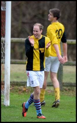. 24 12 2015. Castle Rising, United Kingdom. Prince William and Prince Harry playing football on Christmas Eve in Castle Rising, Norfolk.  xAndrewxParsonsx xi-Imagesx IIM-11620-0039
