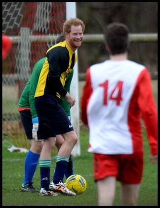 . 24 12 2015. Castle Rising, United Kingdom. Prince William and Prince Harry playing football on Christmas Eve in Castle Rising, Norfolk.  xAndrewxParsonsx xi-Imagesx IIM-11620-0046