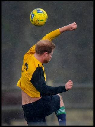 . 24 12 2015. Castle Rising, United Kingdom. Prince William and Prince Harry playing football on Christmas Eve in Castle Rising, Norfolk.  xAndrewxParsonsx xi-Imagesx IIM-11620-0049