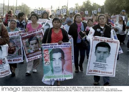 Dec. 26, 2015 - Mexico - G26121515.JPG.MEXICO, D.F. ProtestManifestacion-Normalistas.- Demonstration for further research in the case of disappeared and murdered students Foto: Agencia EL UNIVERSALLuis CortesJMA. Mexico  - ZUMAu78_