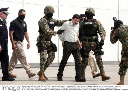 Drogenboss El Chapo Guzman in Mexiko gefasst Jan. 8, 2016 - Mexico - .MEXICO, D.F. ArrestCaptura- El Chapo .- A traves de su cuenta de Twitter, el Presidente Enrique Pena Nieto anuncio la recaptura de Joaquin Guzman L ra, El Chapo , lider historico del cartel de Sinaloa.  - ZUMAu78_