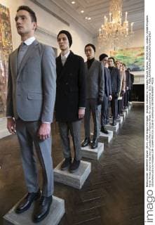 Images licensed to i-Images Picture Agency. 09 01 2016. London, United Kingdom. Hardy Amies show on day two of London Men s Fashion Week for autumn winter 2016.  xStephenxLockx xi-Imagesx IIM-11694-0003