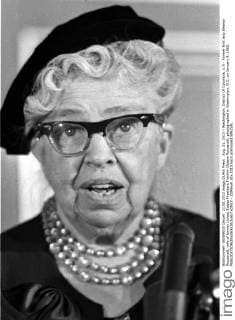 Berühmte Feministinnen, Eleanor Roosevelt Aug. 21, 2013 - Washington, District Of Columbia, U.S - Former first lady Eleanor Roosevelt, wife of former United States President Franklin Delano Roosevelt, photographed in Washington, D.C. on January 9, 1962.  - ZUMAvel