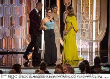 Jan 10, 2016 - Beverly Hills, California, U.S. - Jan 10, 2016 - Beverly Hills, California, U.S. - Maura Tierney accepts the Golden Globe Award for BEST PERFORMANCE BY AN ACTRESS IN A SUPPORTING ROLE IN A SERIES, MINI-SERIES OR MOTION PICTURE MADE FOR TELEVISION for her role in The Affair at the 73rd Annual Golden Globe Awards at the Beverly Hilton in Beverly Hills. Beverly Hills U.S. - ZUMAz03_