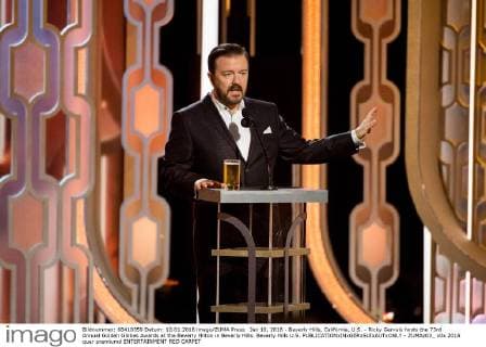 Jan 10, 2016 - Beverly Hills, California, U.S. - Ricky Gervais hosts the 73rd Annual Golden Globes Awards at the Beverly Hilton in Beverly Hills. Beverly Hills U.S. - ZUMAz03_