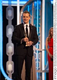 Jan 10, 2016 - Beverly Hills, California, U.S. - MATT DAMON accepts the Golden Globe Award for BEST PERFORMANCE BY AN ACTOR IN A MOTION PICTURE â COMEDY OR MUSICAL for his role in The Martian at the 73rd Annual Golden Globe Awards at the Beverly Hilton. Beverly Hills U.S. - ZUMAz03_