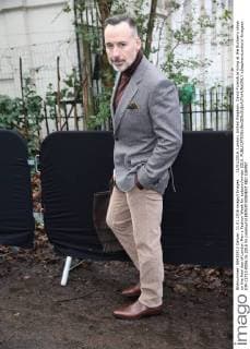 . 11 01 2016. London, United Kingdom. David Furnish arriving at the Burberry show on the final day of London Men s Fashion Week for autumn winter 2016.  xStephenxLockx xi-Imagesx IIM-11713-0006