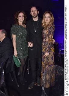 Aphrodite Award in Rom Rome, Via Tiburtina Studios Gala Award Aphrodite 2016, in the photo: Chiara Giordano Carolina Crescentini with Dave  VincenzoxLandi