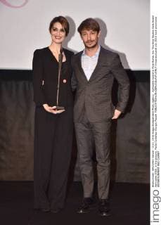 Aphrodite Award in Rom Rome, Via Tiburtina Studios Gala Award Aphrodite 2016, in the picture: Paola Cortellesi Giorgio Pasotti  VincenzoxLandi