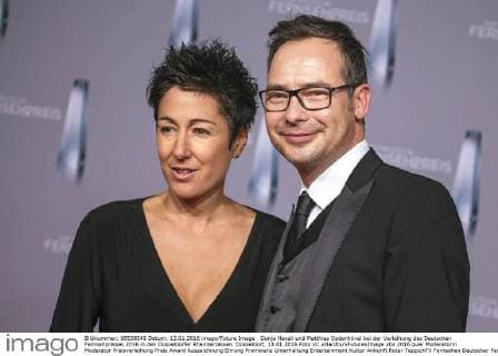 Dunja Hayali und Matthias Opdenhövel bei der Verleihung des Deutschen Fernsehpreises 2016 in den Düsseldorfer Rheinterrassen. Düsseldorf, 13.01.2016 Foto:xC.xHardtx xFuturexImage