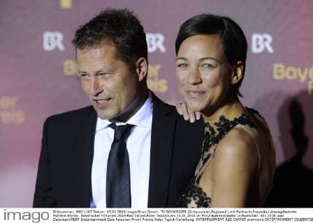 Til SCHWEIGER (Schauspieler,Regisseur),mit Partnerin,Freundin,Lebensgefaehrtin Marlene Shirley. Bayerischer Filmpreis 2016-Red Carpet,Roter Teppich,am 15.01.2016 im Prinzregententheater in Muenchen.
