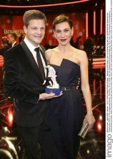 Benjamin Herrmann und Christiane Paul bei der Verleihung des Bayerischen Filmpreises 2015 im Prinzregententheater. München, 15.01.2016 Foto:xS.xGabschx xFuturexImage