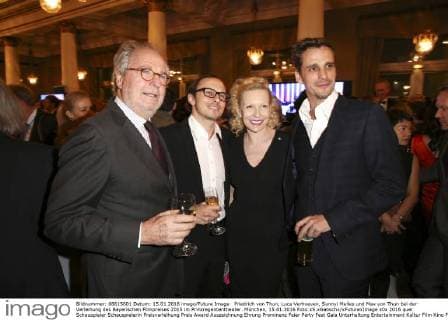 Friedrich von Thun, Luca Verhoeven, Sunnyi Melles und Max von Thun bei der Verleihung des Bayerischen Filmpreises 2015 im Prinzregententheater. München, 15.01.2016 Foto:xS.xGabschx xFuturexImage