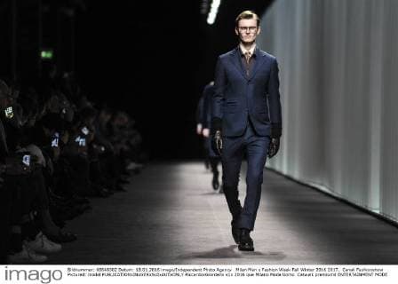 Milan Men s Fashion Week Fall Winter 2016 2017. Canali Fashionshow Pictured: model  RiccardoxGiordano