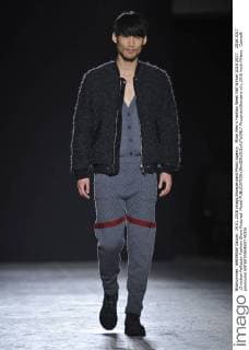Milan Men s Fashion Week Fall Winter 2016 2017. 2016 2017 .Christian Pellizzari Fashion Show Pictured: Model  RiccardoxGiordano