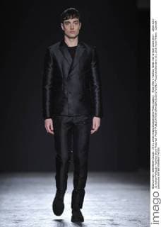 Milan Men s Fashion Week Fall Winter 2016 2017. 2016 2017 .Christian Pellizzari Fashion Show Pictured: Model  RiccardoxGiordano