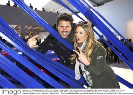 Thore Schölermann und Jana Julie Kilka bei der Sportalm Fashion Show auf der Mercedes-Benz Fashion Week Berlin Autumn Winter 2016. Berlin, 19.01.2016 Foto:xS.xGabschx xFuturexImage