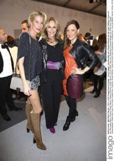 Giulia Siegel, Caroline Beil und Simone Ballack bei der Riani Fashion Show auf der Mercedes-Benz Fashion Week Berlin Autumn Winter 2016. Berlin, 19.01.2016 Foto:xS.xGabschx xFuturexImage