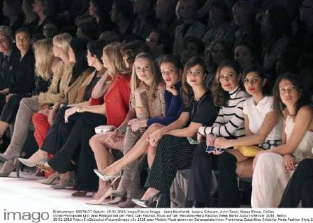 Janin Reinhardt, Jessica Schwarz, Aylin Tezel, Nazan Eckes, Collien Ulmen-Fernandes und Jana Pallaske bei der Marc Cain Fashion Show auf der Mercedes-Benz Fashion Week Berlin Autumn Winter 2016. Berlin, 19.01.2016 Foto:xS.xGabschx xFuturexImage
