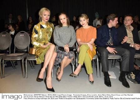 Franziska Knuppe, Alina Levshin, Anna Maria Mühe, David Kross und Max Riemelt bei der Kilian Kerner Fashion Show auf der Mercedes-Benz Fashion Week Berlin Autumn Winter 2016. Berlin, 20.01.2016 Foto:xFredericx xFuturexImage