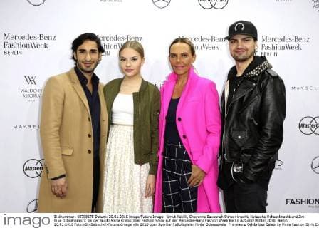 Umut Kekilli, Cheyenne Savannah Ochsenknecht, Natascha Ochsenknecht und Jimi Blue Ochsenknecht bei der Guido Maria Kretschmer Fashion Show auf der Mercedes-Benz Fashion Week Berlin Autumn Winter 2016. Berlin, 20.01.2016 Foto:xS.xGabschx xFuturexImage