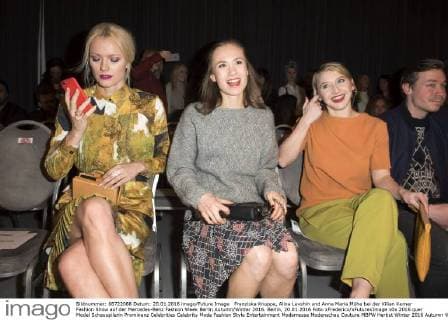 Franziska Knuppe, Alina Levshin und Anna Maria Mühe bei der Kilian Kerner Fashion Show auf der Mercedes-Benz Fashion Week Berlin Autumn Winter 2016. Berlin, 20.01.2016 Foto:xFredericx xFuturexImage