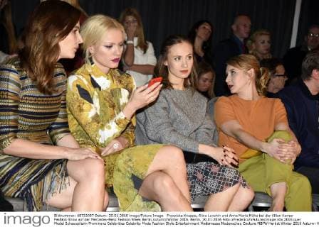 Franziska Knuppe, Alina Levshin und Anna Maria Mühe bei der Kilian Kerner Fashion Show auf der Mercedes-Benz Fashion Week Berlin Autumn Winter 2016. Berlin, 20.01.2016 Foto:xFredericx xFuturexImage