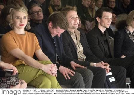 Anna Maria Mühe, David Kross, Max Riemelt und Sabin Tambrea bei der Kilian Kerner Fashion Show auf der Mercedes-Benz Fashion Week Berlin Autumn Winter 2016. Berlin, 20.01.2016 Foto:xFredericx xFuturexImage