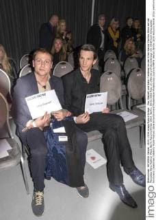 Max Riemelt und Sabin Tambrea bei der Kilian Kerner Fashion Show auf der Mercedes-Benz Fashion Week Berlin Autumn Winter 2016. Berlin, 20.01.2016 Foto:xK.xWernerx xFuturexImage
